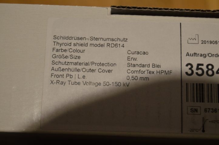 692299-4 2 x-ray protection neck "new"