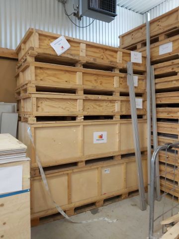600259-8 Octanorm equipment for booth construction at trade fairs.