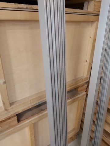 600259-10 Octanorm equipment for booth construction at trade fairs.