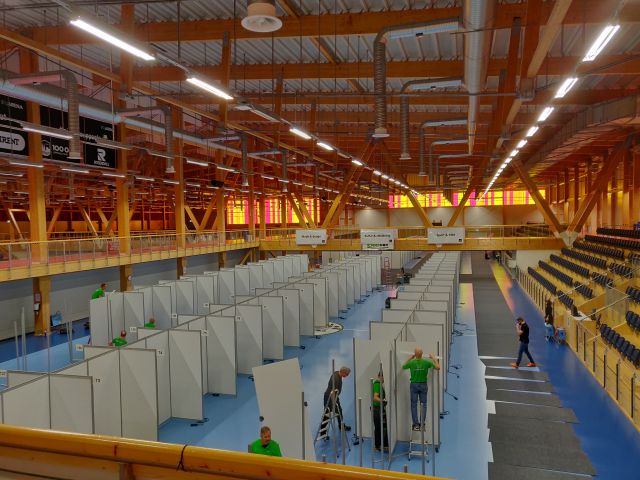 600259-23 Octanorm equipment for booth construction at trade fairs.