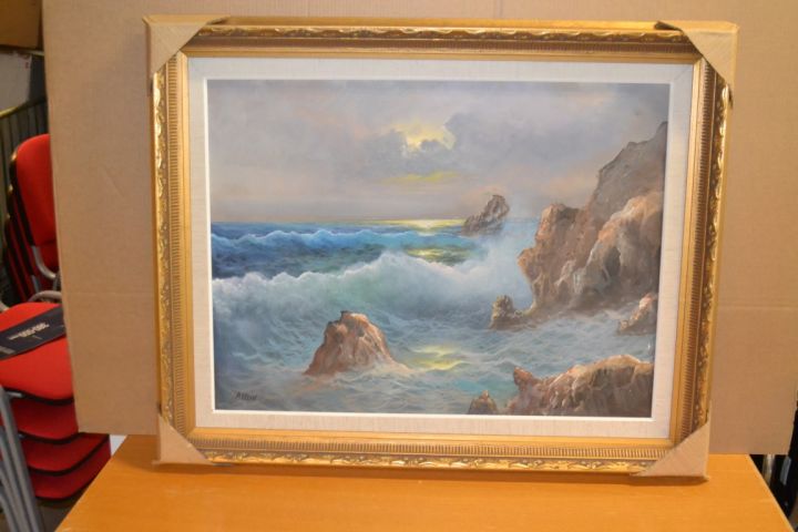 692274-1 Oil painting sea motif