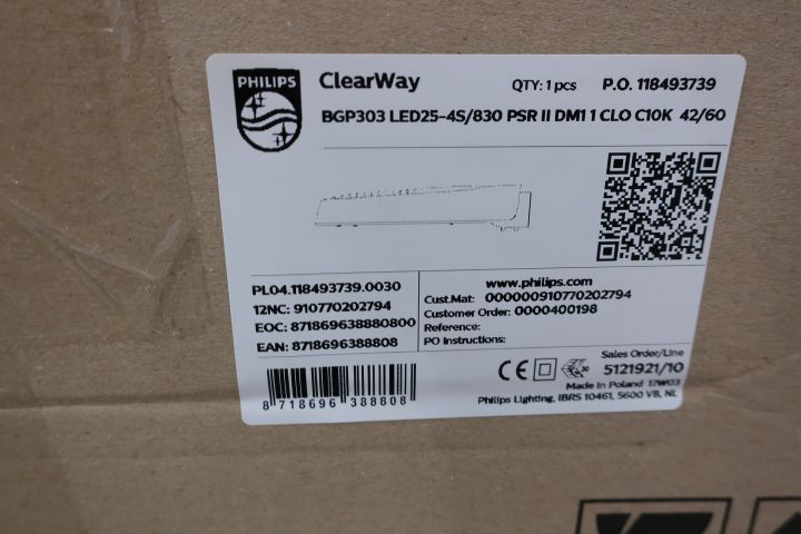 694059-2 Streetlight Philips Clearway BGP303 LED25-4S / 830 (5 pcs)