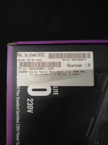 695744-3 Power supply Cooler Master MasterWatt Lite 400W PSU