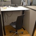 658626-1 1 pc High / lower desk with 1 high desk chair
