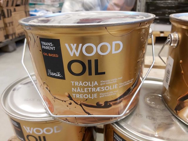 576199-2 5 buckets of 3L with WOOD OIL 45% YUNIK 68425 READY