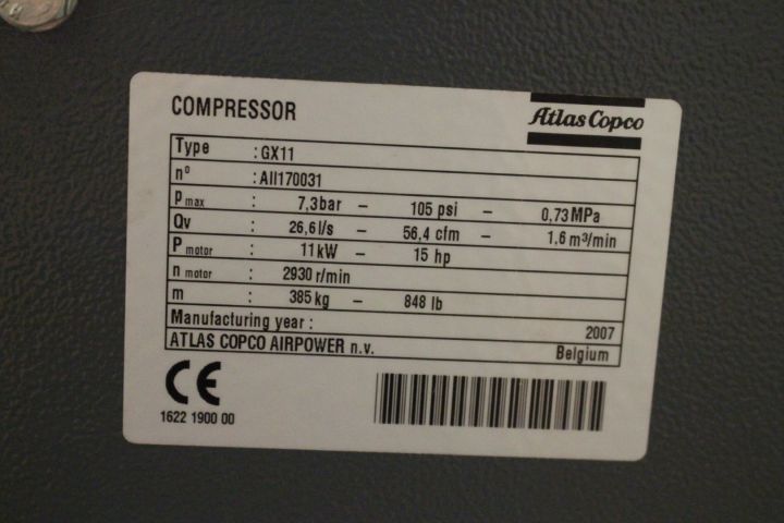 645873-2 Screw compressor Atlas Copco GX11FF