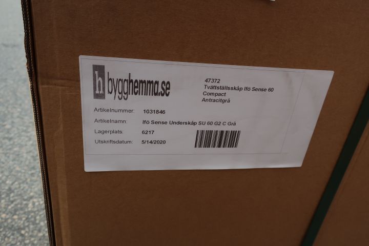 696837-3 Washbasin cabinet Ifö Sense 60 Compact Anthracite gray