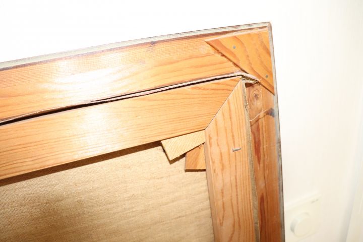 669635-6 Oil painting osign. naked woman, 73x140