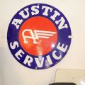 669636-2 Large Enamel sign Austin service original
