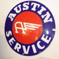 669636-3 Large Enamel sign Austin service original