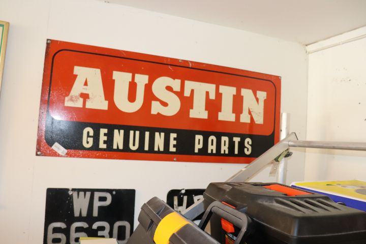 669637-2 Original Vintage English "Austin Genuine Parts" sign