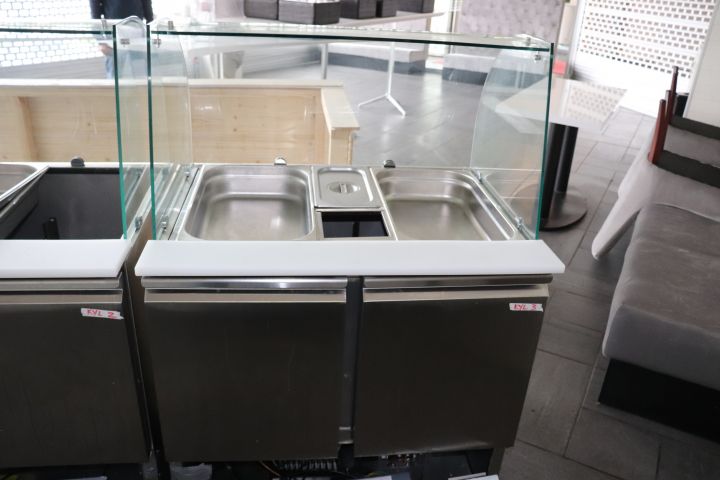 669652-1 Saladette Glass stopper 2 doors | Adexa S900CG