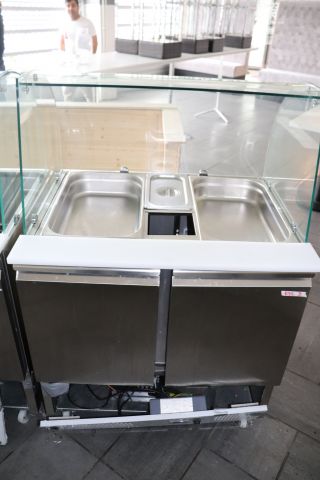 669652-4 Saladette Glass stopper 2 doors | Adexa S900CG