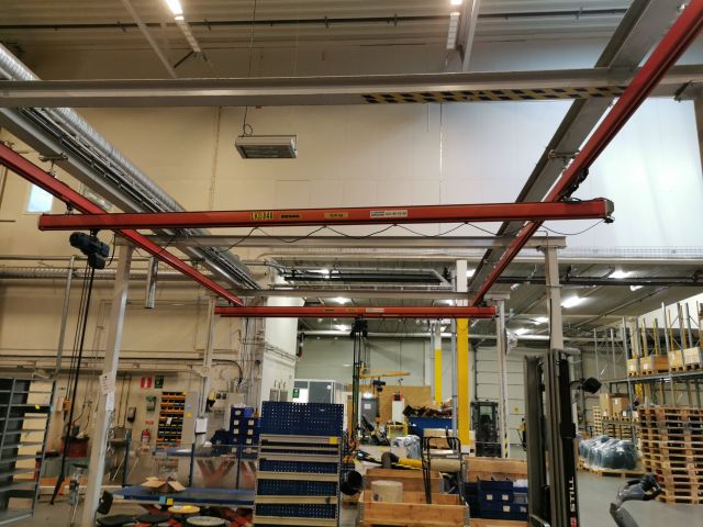 697506-10 Traverse crane / system with 3 pcs. machine-controlled Demag with various accessories -2018