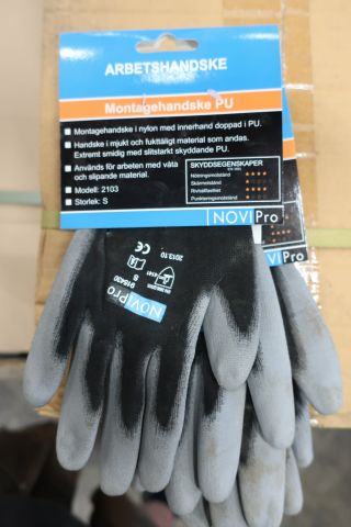697424-2 240 pairs of assembly gloves PU Novipro size. S