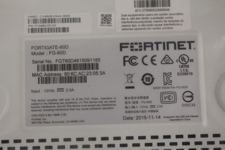 661617-7 Fortinet FortiWifi 60D, new condition!