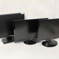 661620-1 3 computer screens - Dell, Benq and Samsung