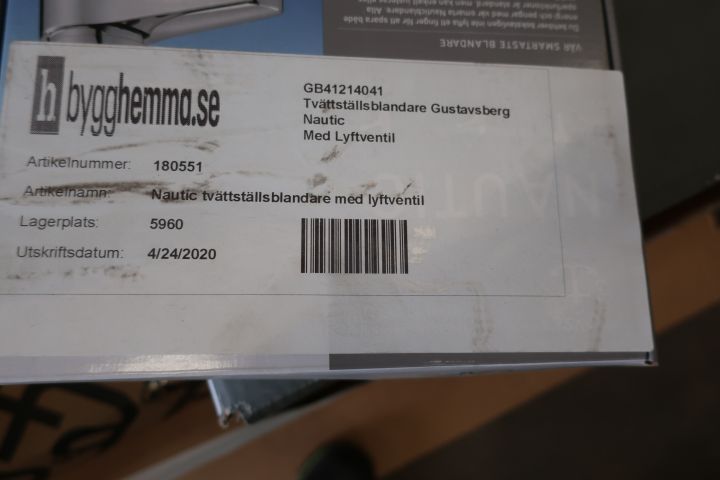 698636-2 Washbasin mixer Gustavsberg Nautic With lifting valve