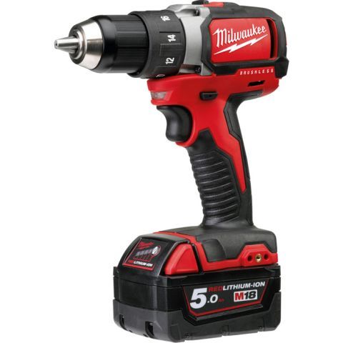 699252-1 Drill screwdriver Milwaukee M18 BLDD-502C with batteries and charger