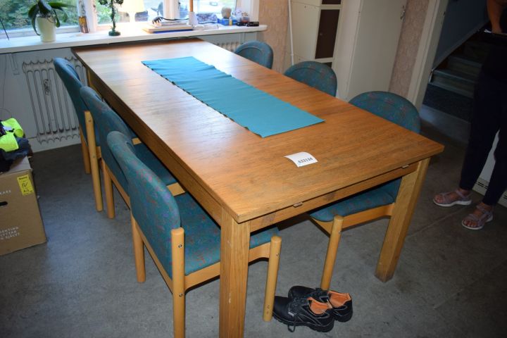 633134-1 Dining table and 6 chairs Kinnarps