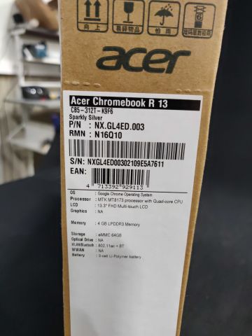 700065-3 Laptop Acer Chromebook R13 CB5-312T 13.3 "FHD