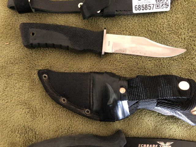 685857-4 Wilderness knives, Linder, Kershaw etc. and 1 belly opener
