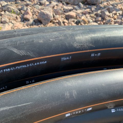699759-4 Pressure pipe Pipelife PE80 SDR17 PN8 - C1.75 / PN6.3 - 25 meters