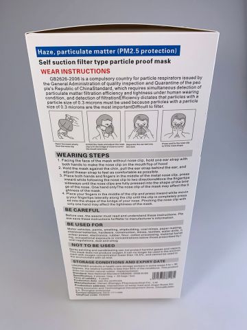 701022-8 Respiratory protection FFP2 (PFE): ≥95%, CE marked, 50 pieces
