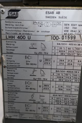 700210-5 Pin welding ESAB LHH400 incl. Tigt additive ESAB TIG-AID 315