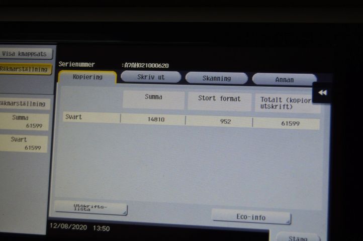 658744-4 Printer Konica Minolta Bizhub 287