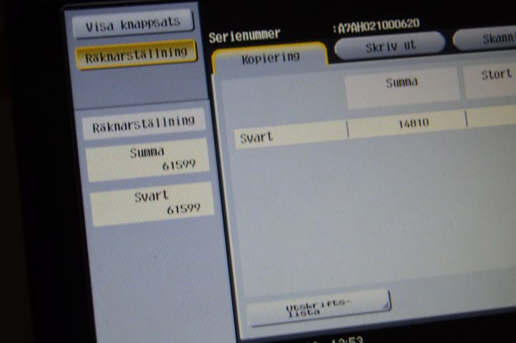 658744-5 Printer Konica Minolta Bizhub 287