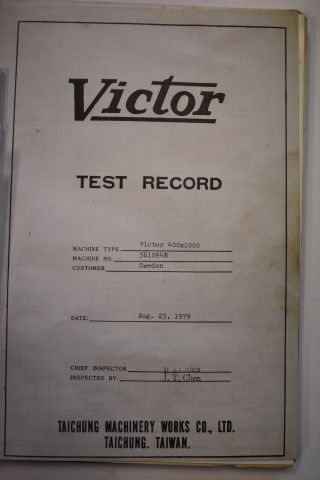 701320-22 Lathe Victor 400x1000 with accessories - 1979