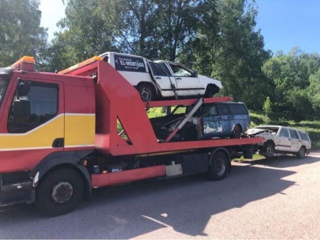 702871-2 Volvo FL240 4x2 salvage car transport 2007