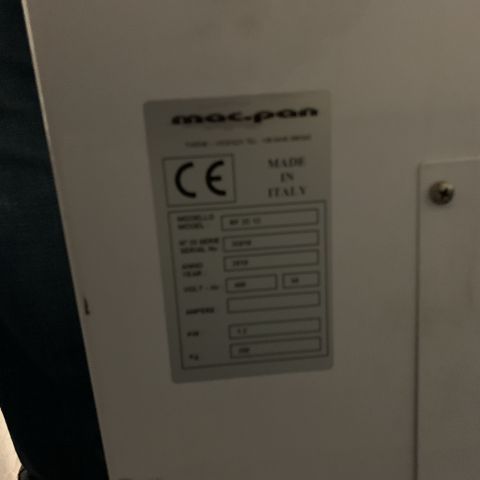 701365-5 Almond peeling machine Macpan RF 2C 12 -2010