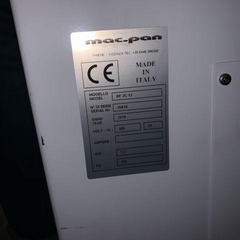 701365-6 Almond peeling machine Macpan RF 2C 12 -2010