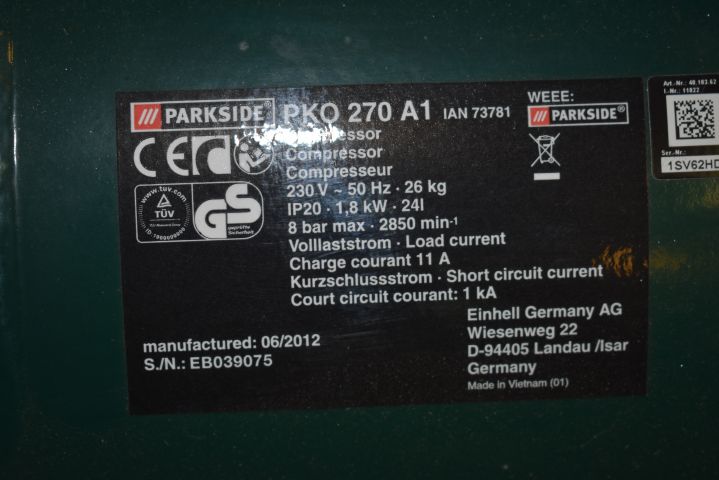 681886-4 Compressor from Parkside - PKO270A1