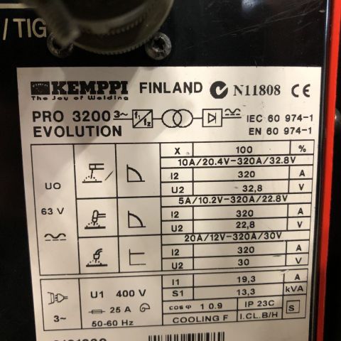697105-15 Mig welding machine Kemppi Pro Evolution 3200
