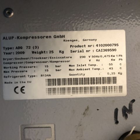 697115-5 Dryer Alup ADQ 72