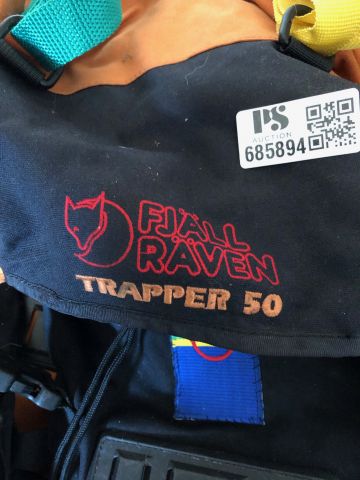 685894-2 2 backpacks Fjällräven Trapper 50, Frisport Corixa 45, sleeping hammock