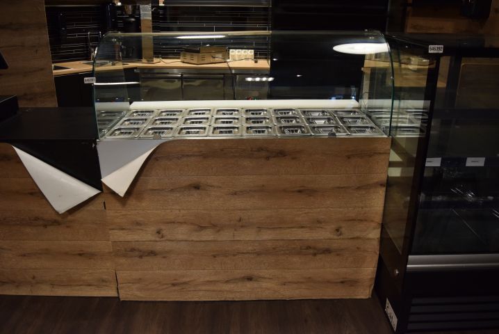 646391-1 Saladette glass top Adexa S903CG (136x70x133 cm)