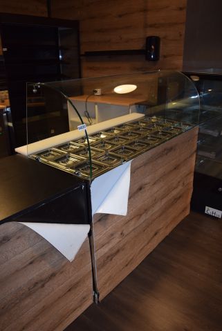 646391-2 Saladette glass top Adexa S903CG (136x70x133 cm)