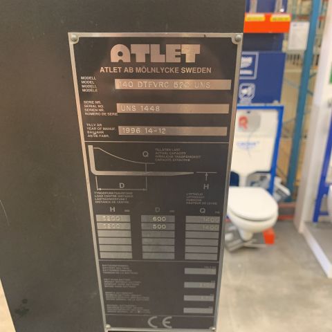 702022-11 Reach truck Atlet 140 DTFVRC 520 UNS -1996 (2364 h)