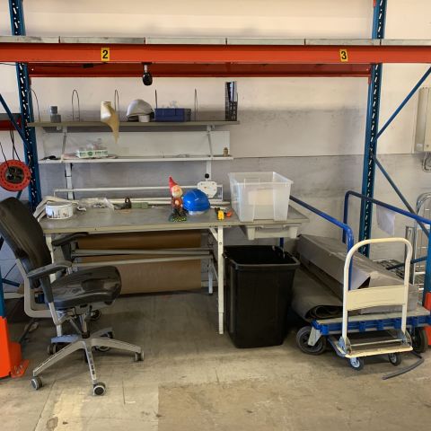 702012-2 Pallet rack, material rack, packing bench