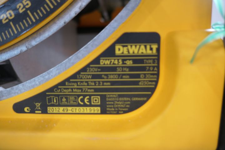 447719-9 DeWalt table circular saw DW 745 -QS with stand DE7400