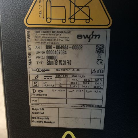 702262-5 Me-weld EWM351 Saturn