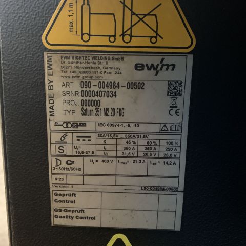 702262-6 Me-weld EWM351 Saturn