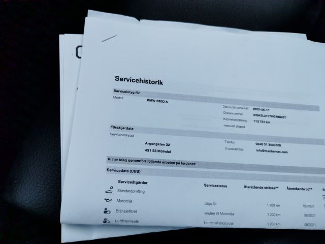 709237-35 BMW 520d Touring, F11 (190hp) - 2017 (OUR164)