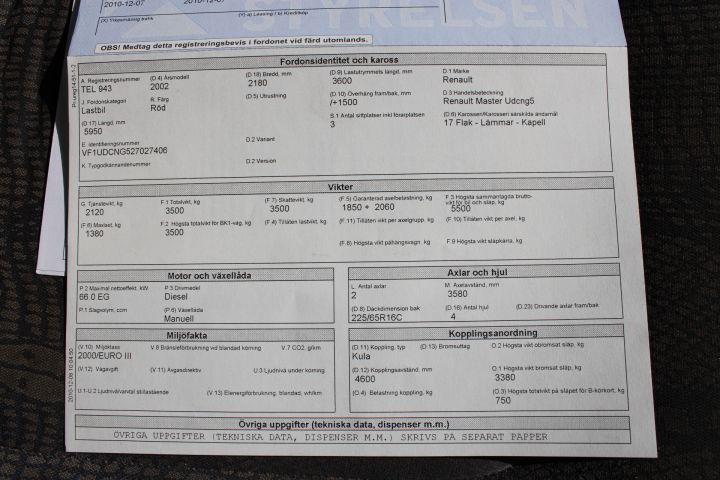 691043-38 Truck, Renault Master Chassis Cab 2.2 dCi Manual, 90hp, 2002