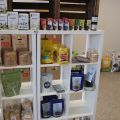 691105-3 Lots of miscellaneous from health food store - Tea, soybeans, spelled flour etc.