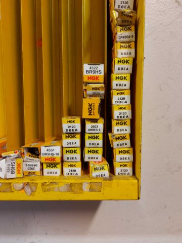 703552-4 Spark plug shelf NGK with contents